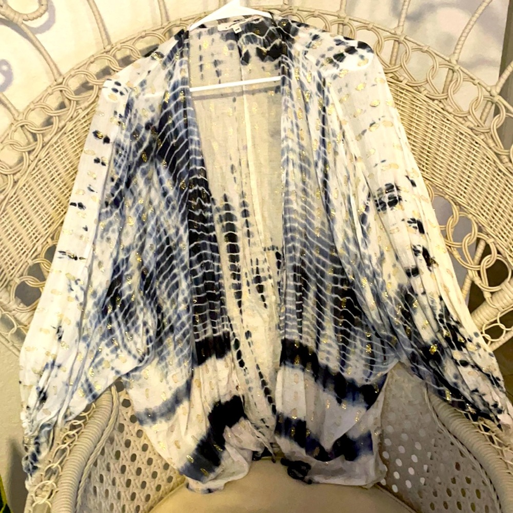 Anthropologie tie dye kimono